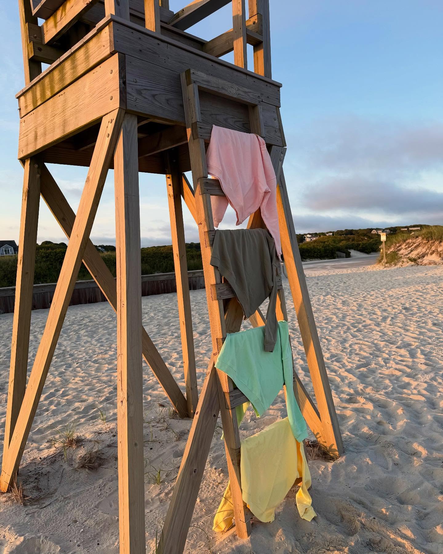 Instagram post with the caption: Your Everyday Essential Crewneck. Now available in Butter, Breez...